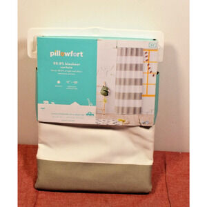 Pillowfort 42x84" Blackout Rugby Striped Kids' Curtain Panel Gray*